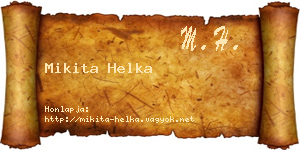 Mikita Helka névjegykártya